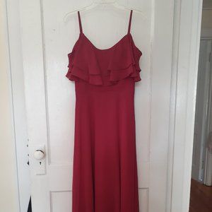 Maroon bridesmaid dress
